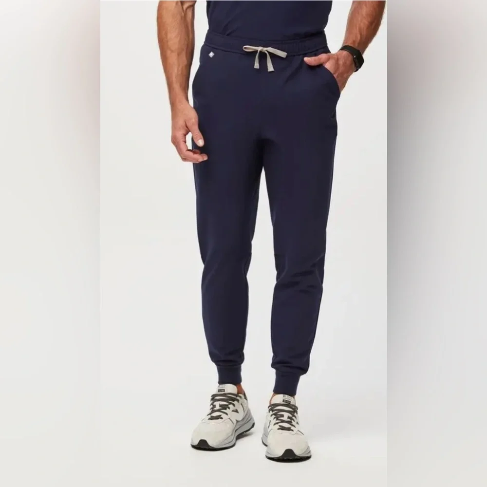 Figs Men’s Tansen Jogger Scrub Pants Navy Blue Size Medium Short